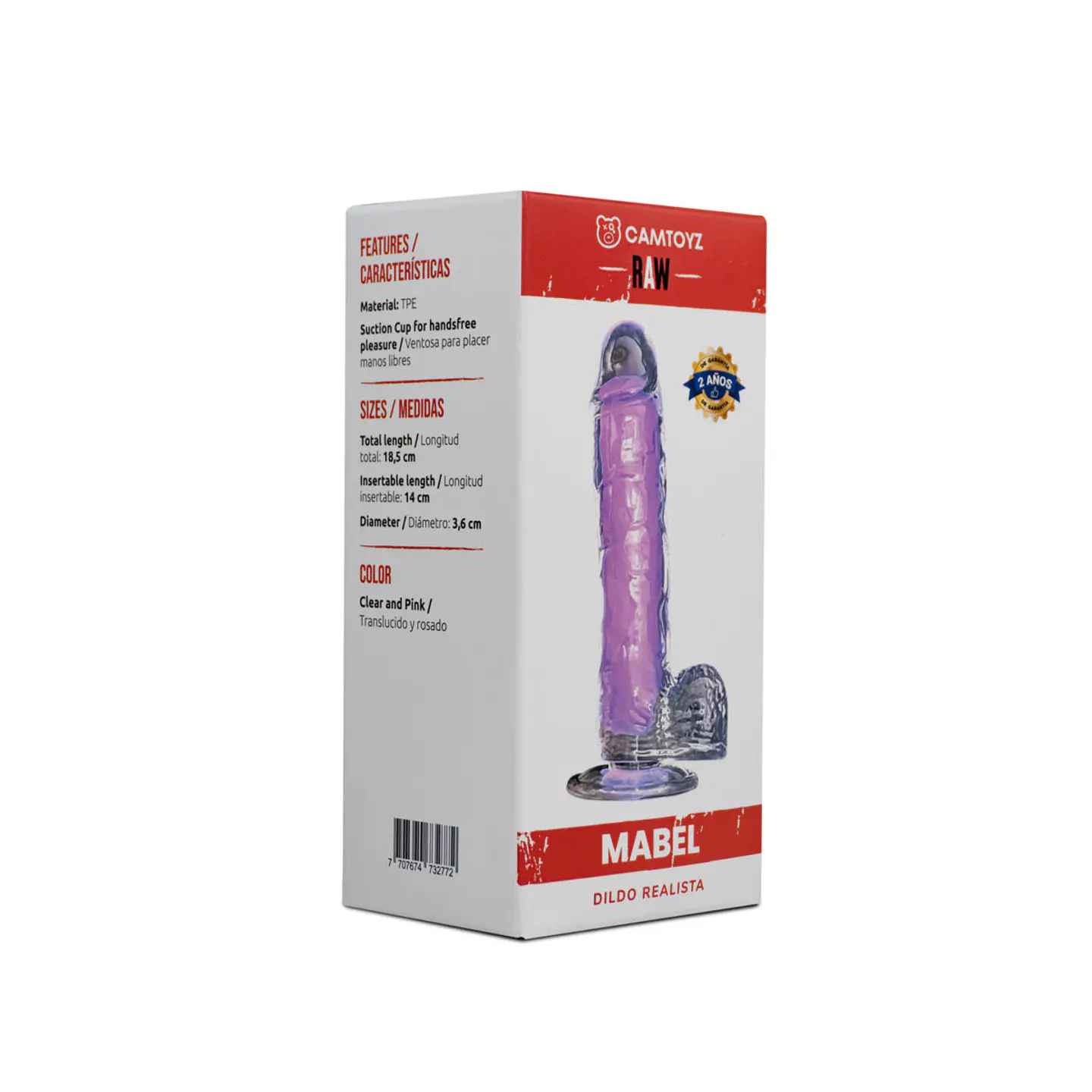 Dildo Realista Mabel Rosado 20 cm 5