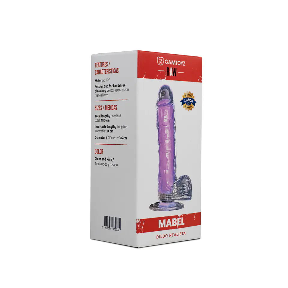 Dildo Realista Mabel Rosado 20 cm 5