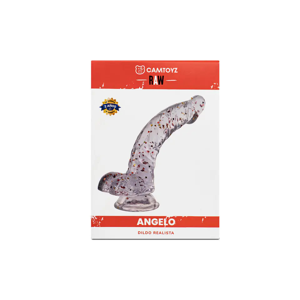 Dildo Realista Angelo Transparente 21.6 cm 7