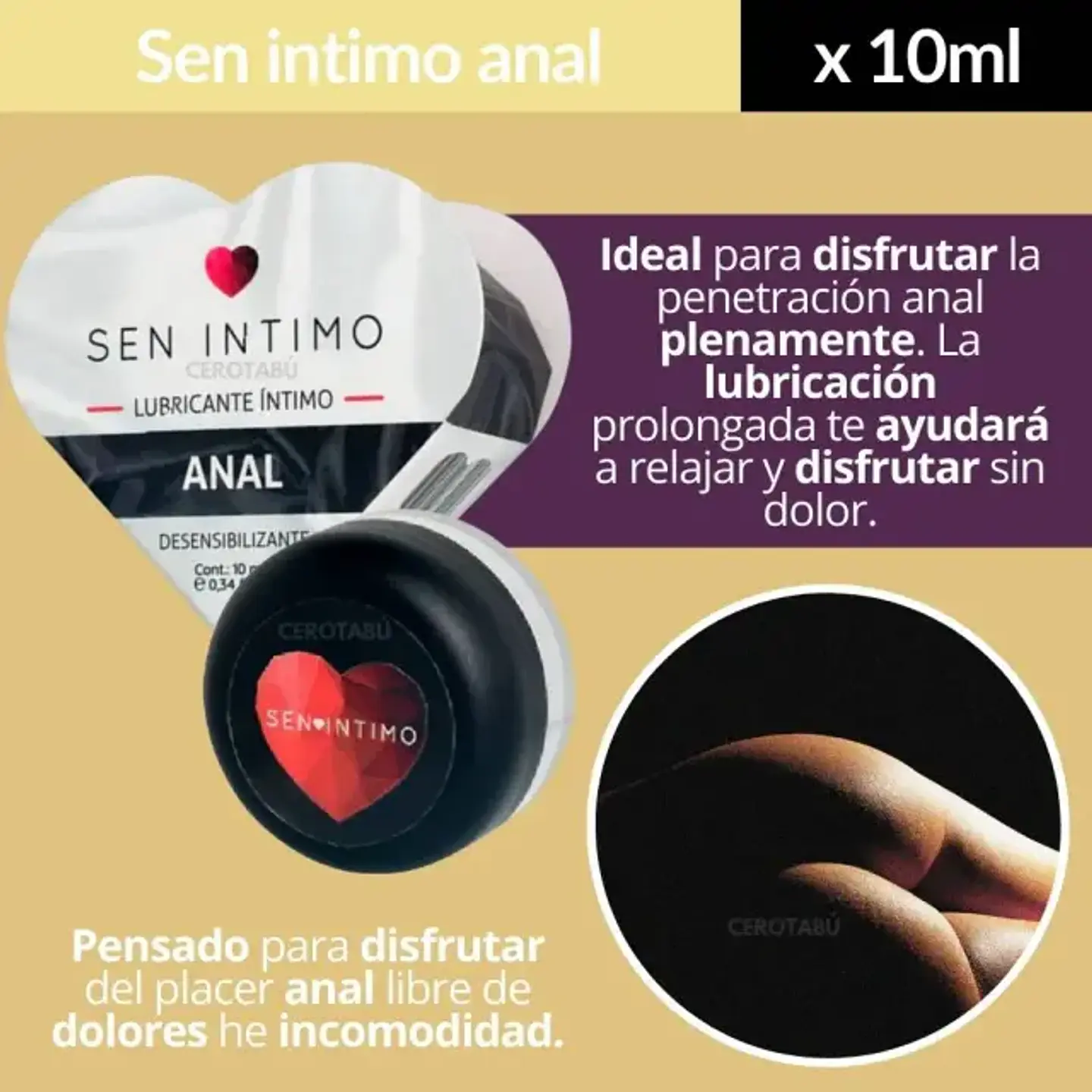 Lubricante Anal anestésico Sen íntimo  3