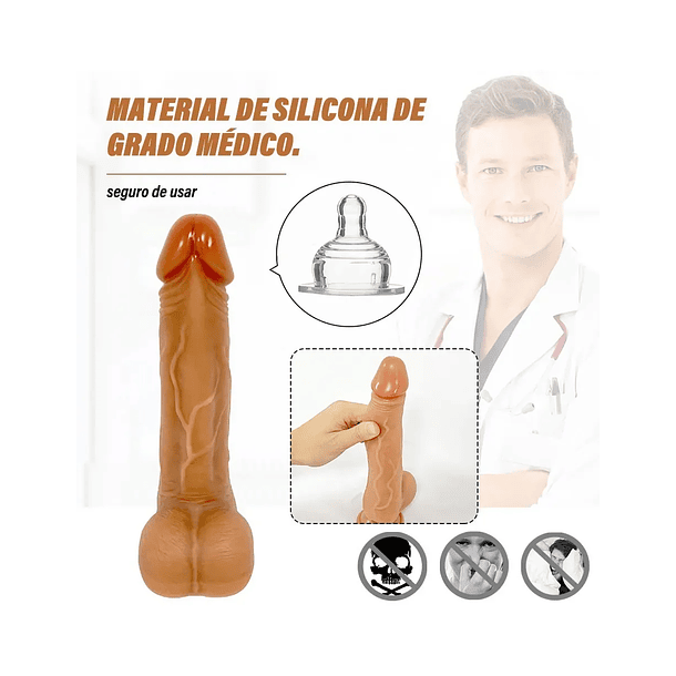 Vibrador Realista Franco Empuje y Giro Automático Ecuador  3