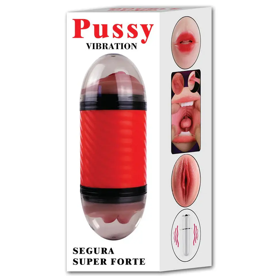 Masturbador Vagina Y Boca con Vibracion Super Forte 2