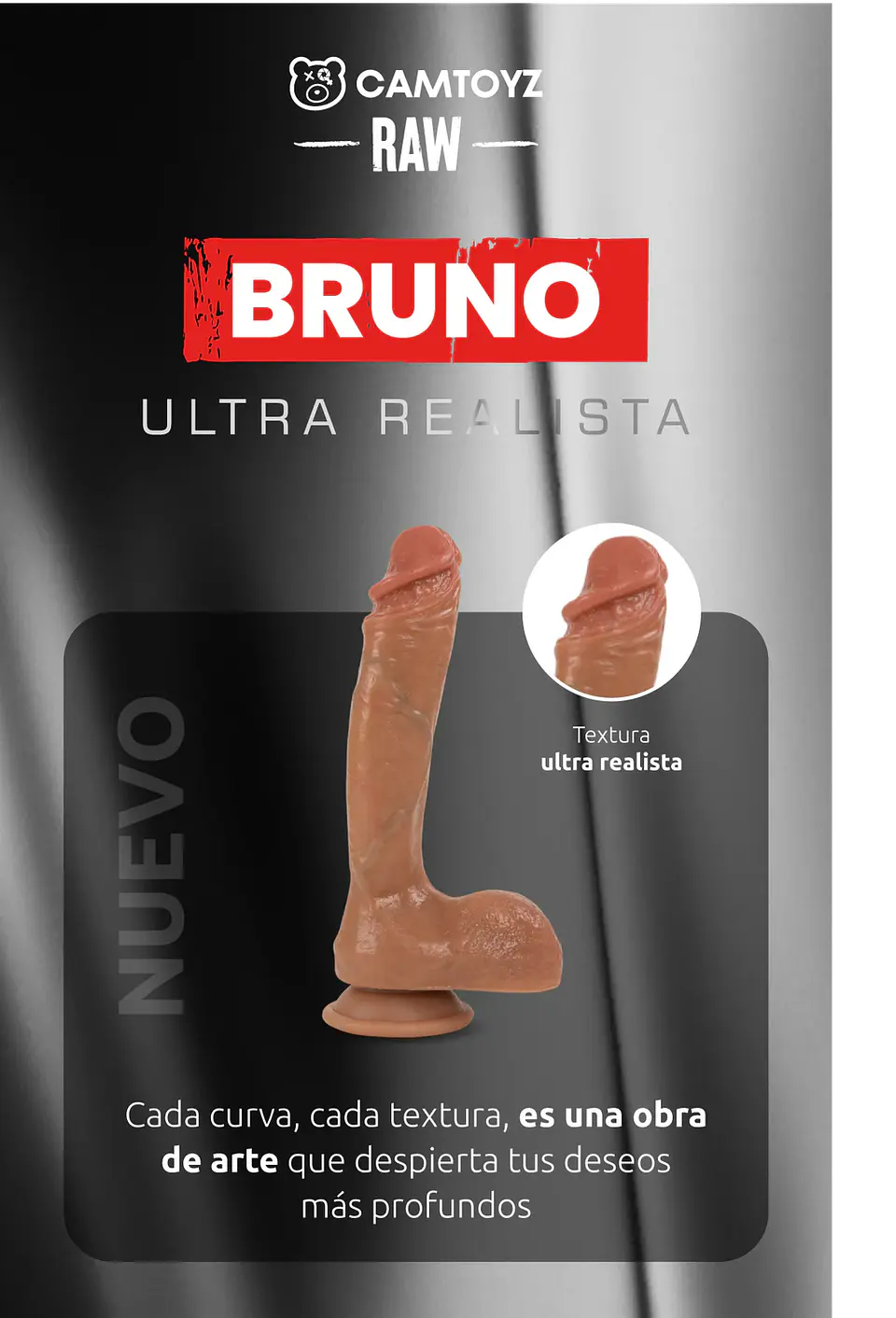Dildo Ultra Realista Bruno 21.6 cm 3