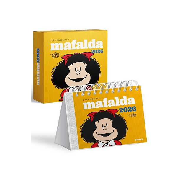 Mafalda 2026 Calendario Caja Amarillo