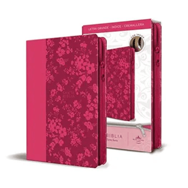 Biblia Reina Valera 1960 Letra Grande Fucsia Con Cierre