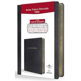 Biblia Reina Valera Revisada 1960 Letra Super Gigante Simil Piel Negro