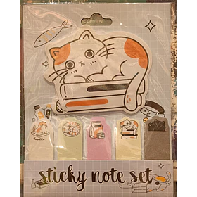Sticky Note Set Gatitos Kawai