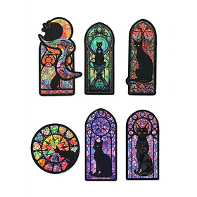 Set Sticker Gato Negro