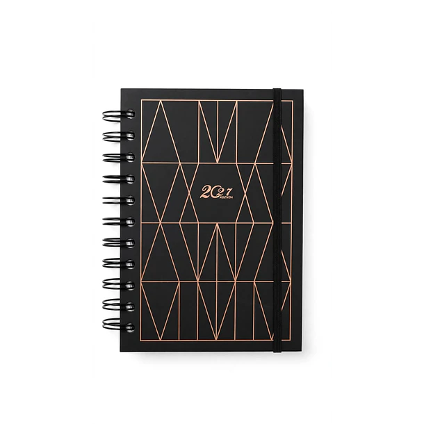 Agenda 2027 Diseño Geometrico Rose Gold 