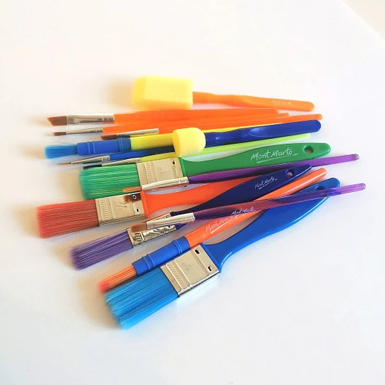 Kit De Pinceles y Brochas Para Pintar 15 Pcs Mont Marte 2