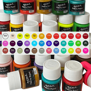 Set 36 Pinturas De Tela 20 Ml Mont Marte