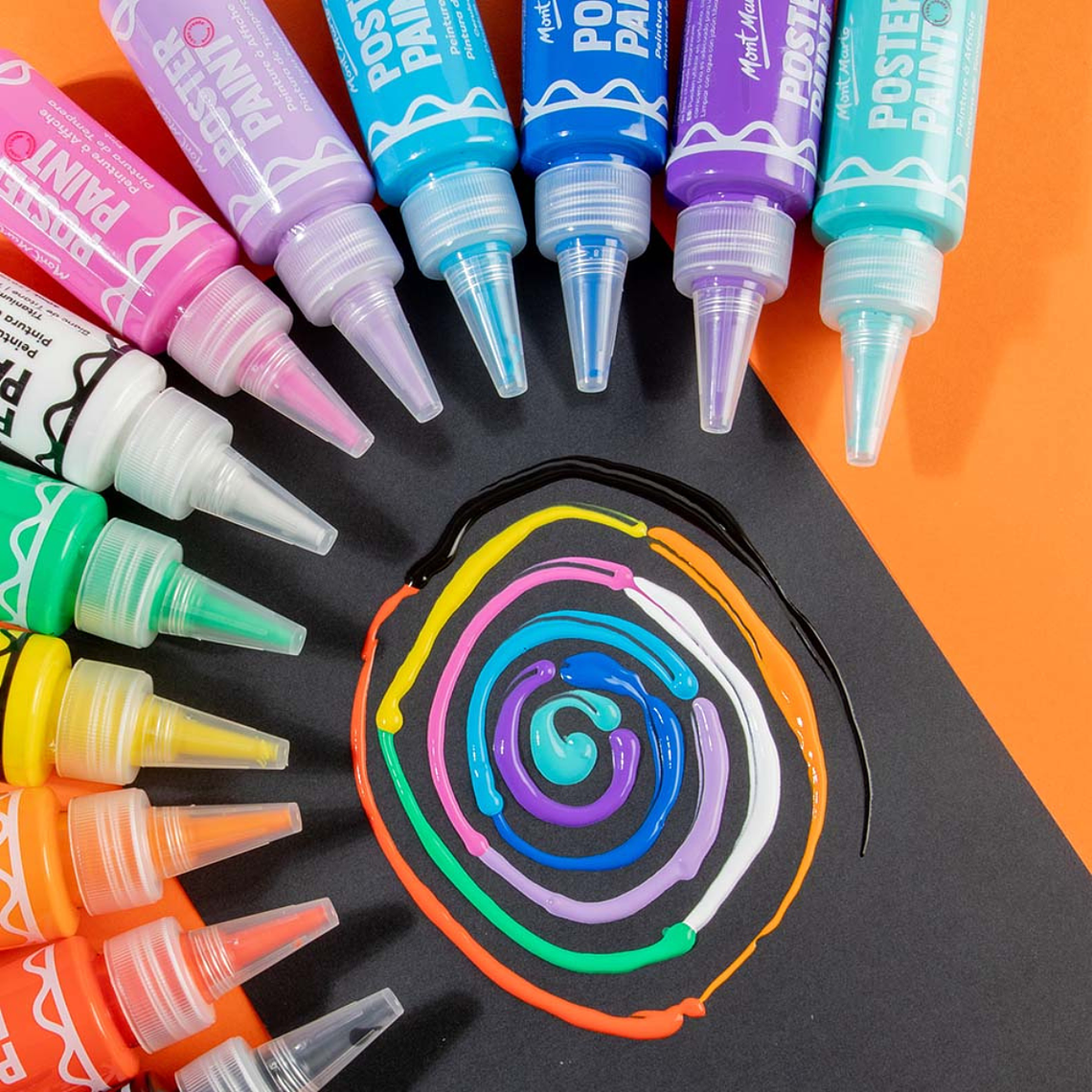 Set 12 Temperas Grandes 60 Ml Mont Marte Con Aplicador 2