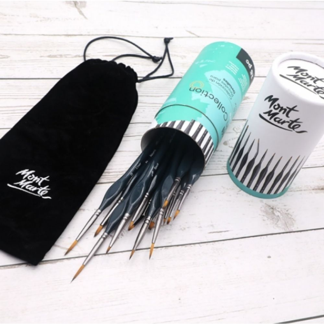 Set 15 Pinceles De Detalle O Modelismo Mont Marte 3