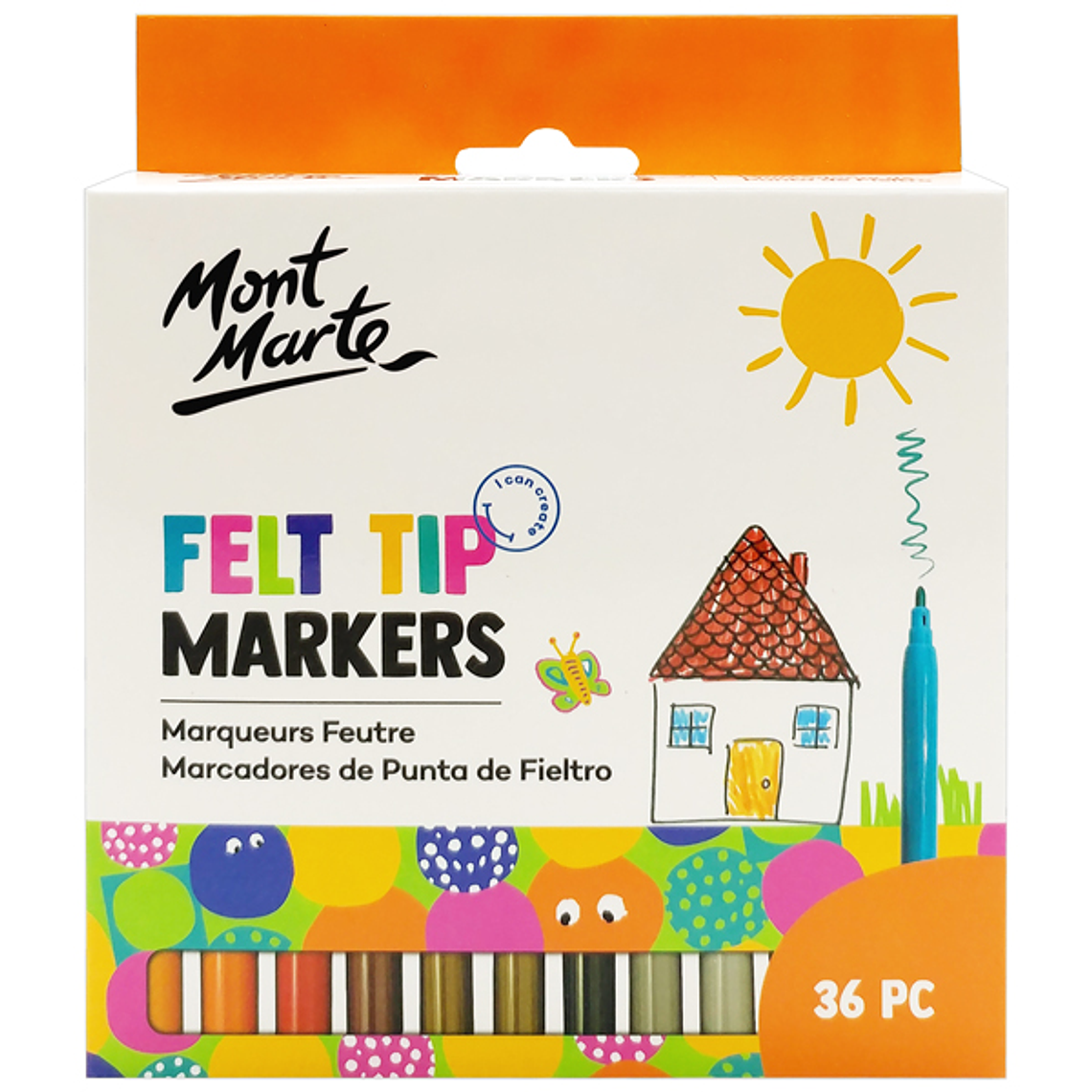 Set 36 Plumones de Fieltro Mont Marte 1