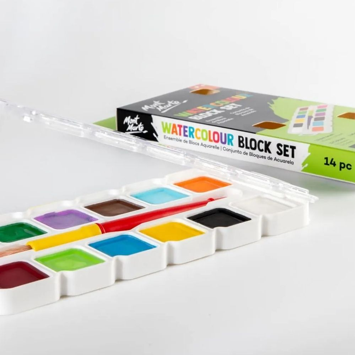 Mont Marte Block Set Acuarelas 12 Colores 2