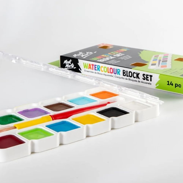 Mont Marte Block Set Acuarelas 12 Colores 2