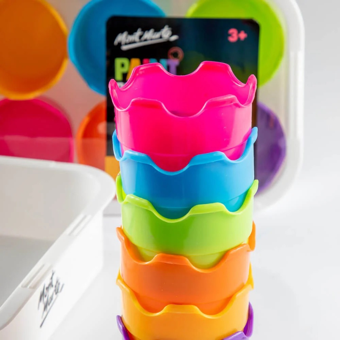 Set 6 Potes Pintura Mont Marte Paint Pots Para Barniz Y Látex 3