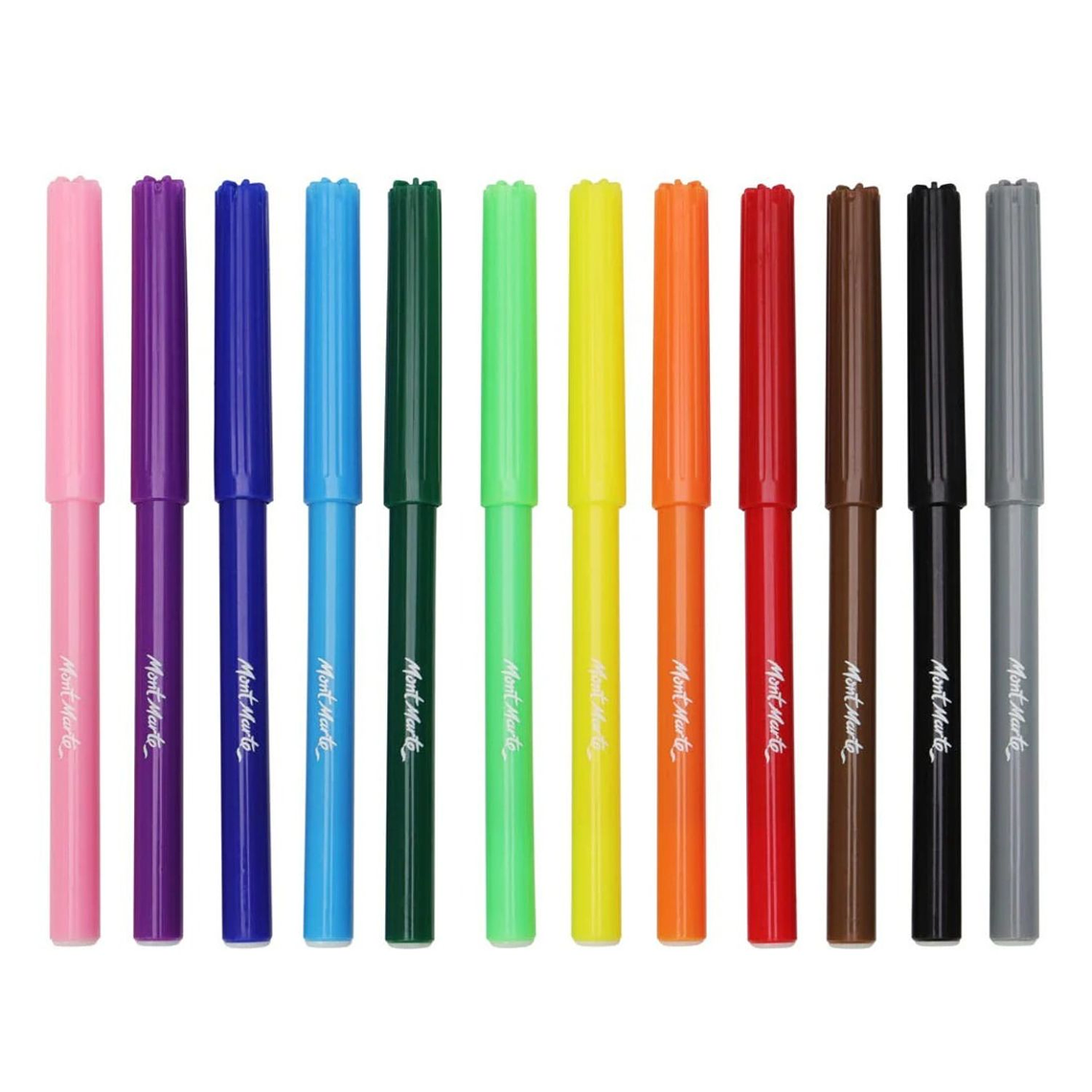 Set 12 Plumones Color Para Pintar De Fieltro Mont Marte 2