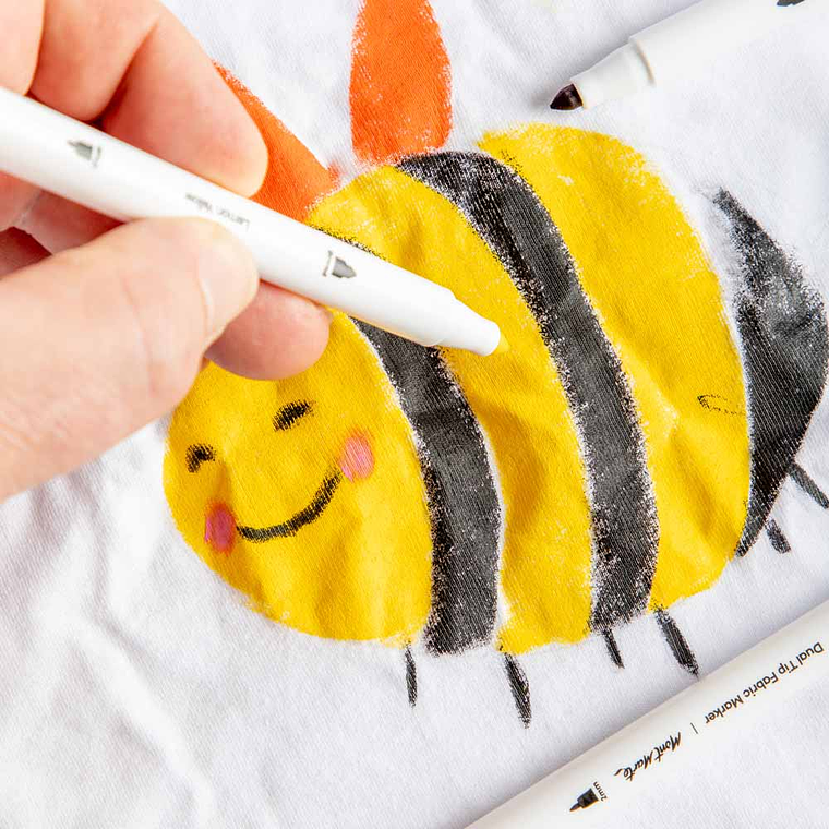 12 Rotuladores Textil Doble Punta Mont Marte 3