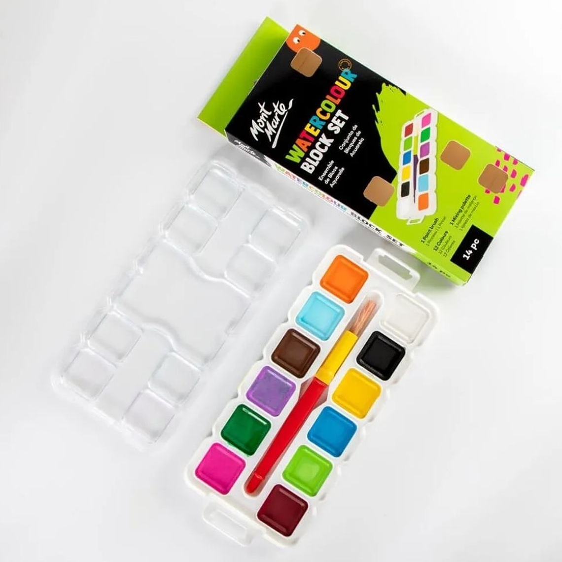Mont Marte Block Set Acuarelas 12 Colores 3