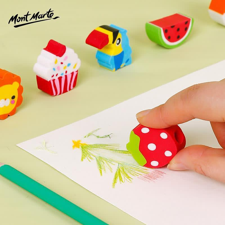 Juego 24 Lápices Y Gomas De Borrar - Sorpresa Cumpleaños 3