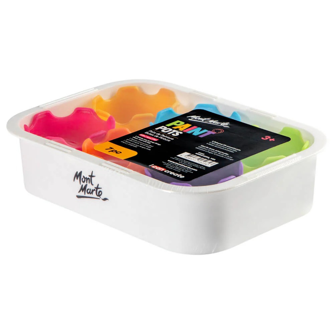 Set 6 Potes Pintura Mont Marte Paint Pots Para Barniz Y Látex 6