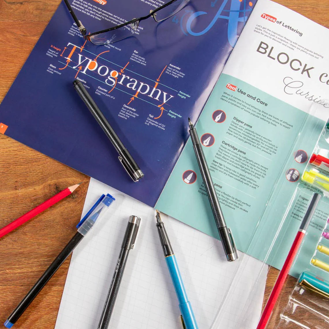 Kit Lettering De Escritura A Mano Mont Marte 6