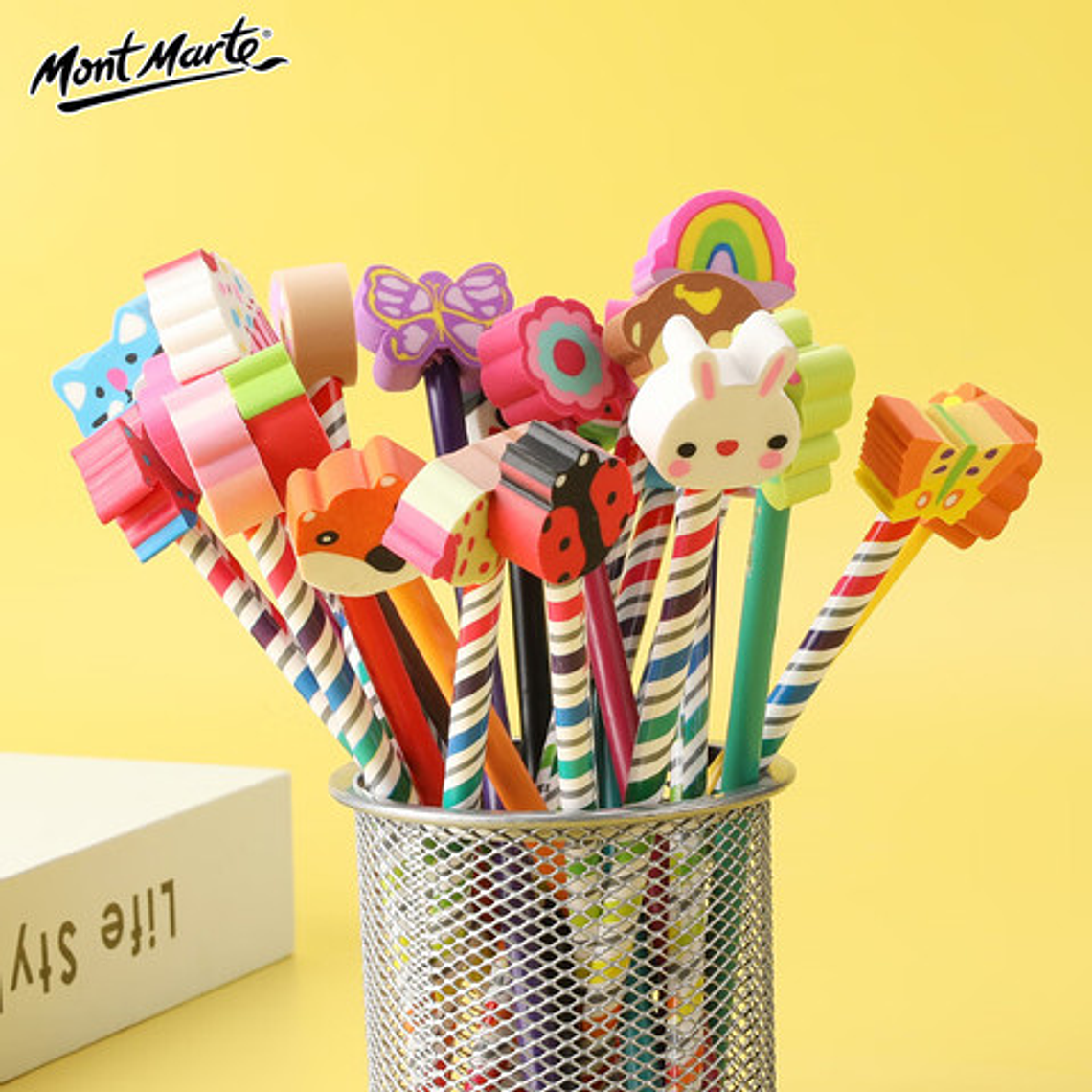 Juego 24 Lápices Y Gomas De Borrar - Sorpresa Cumpleaños 5