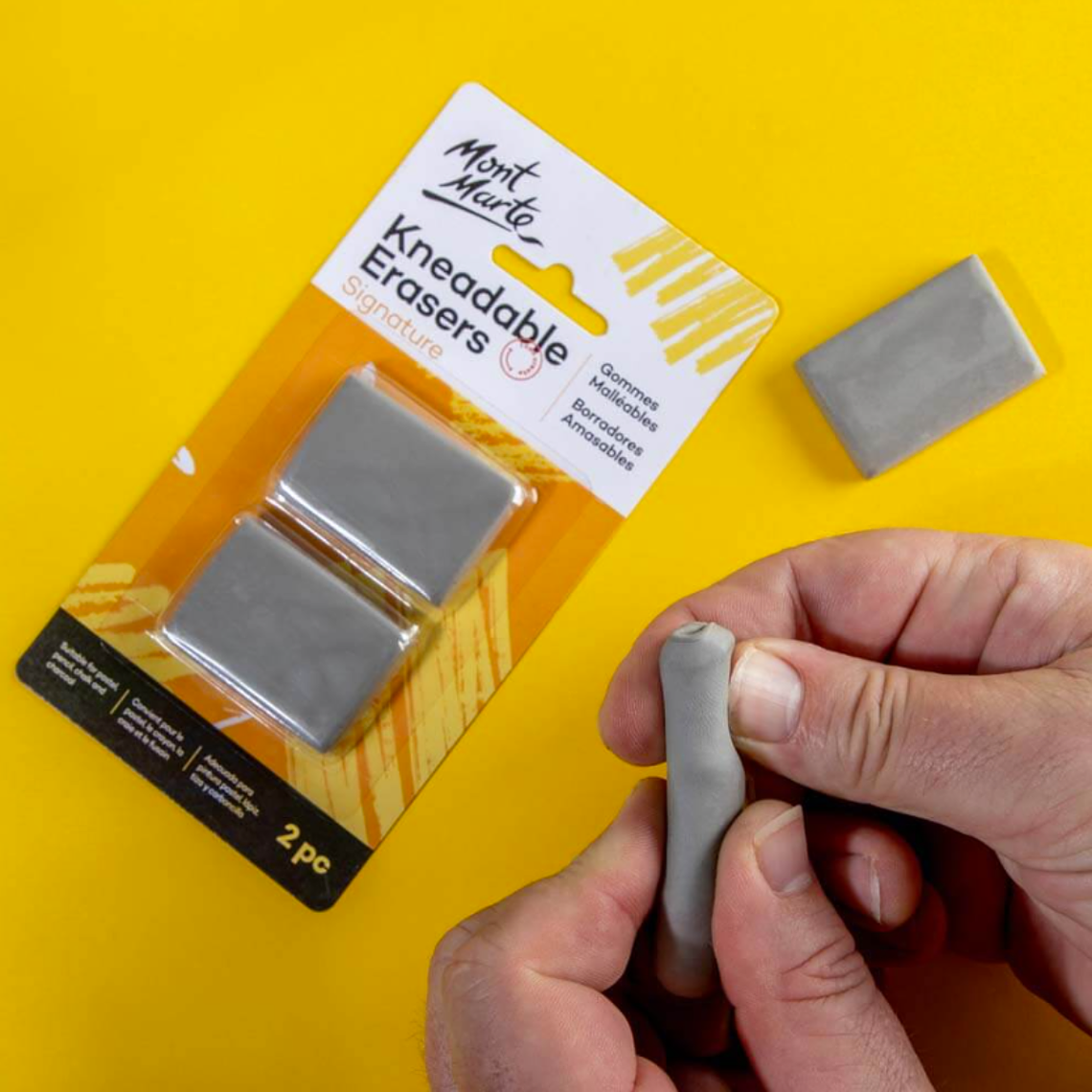 Set 2 Gomas De Borrar Moldeable O Amasable Mont Marte 2