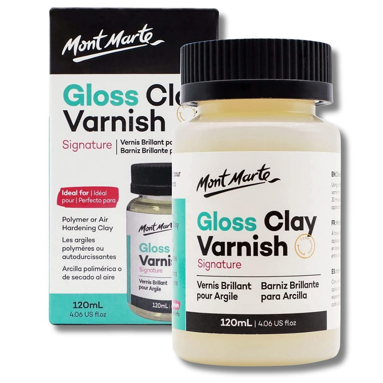 Barniz Brillante Transparente 120ml Para Arcilla y Cerámica Mont Marte 1