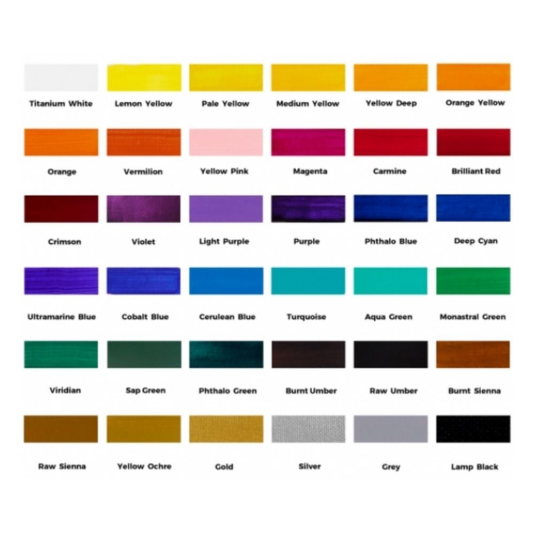 Estuche 36 Pinturas Acrílicas Mont Marte X 36ml 3