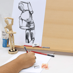 Maniqui Artículado De Madera Para Dibujo Profesional 20 Cm