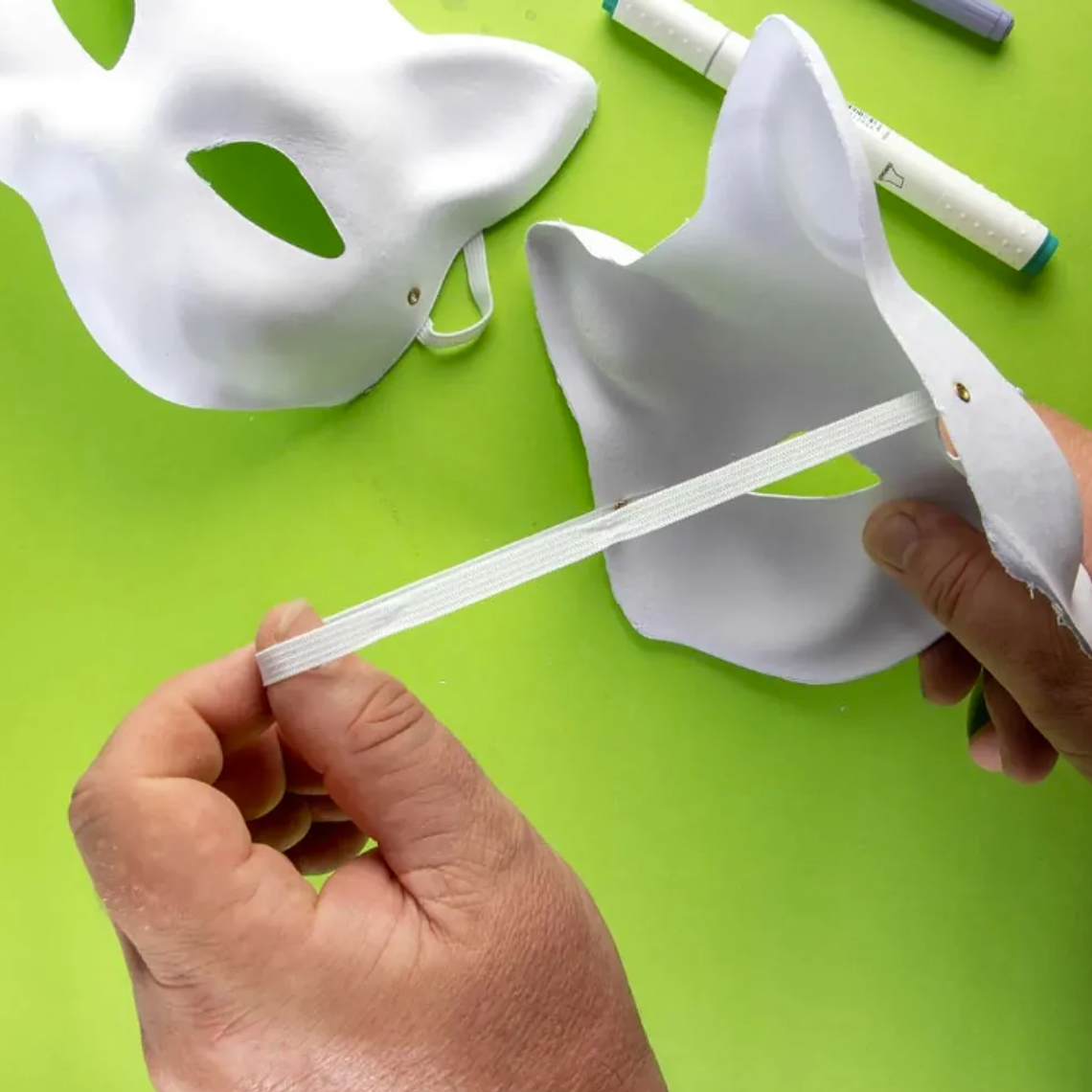 Set 4 Máscaras De Gato Para Pintar En Papel Mache Mont Marte 3