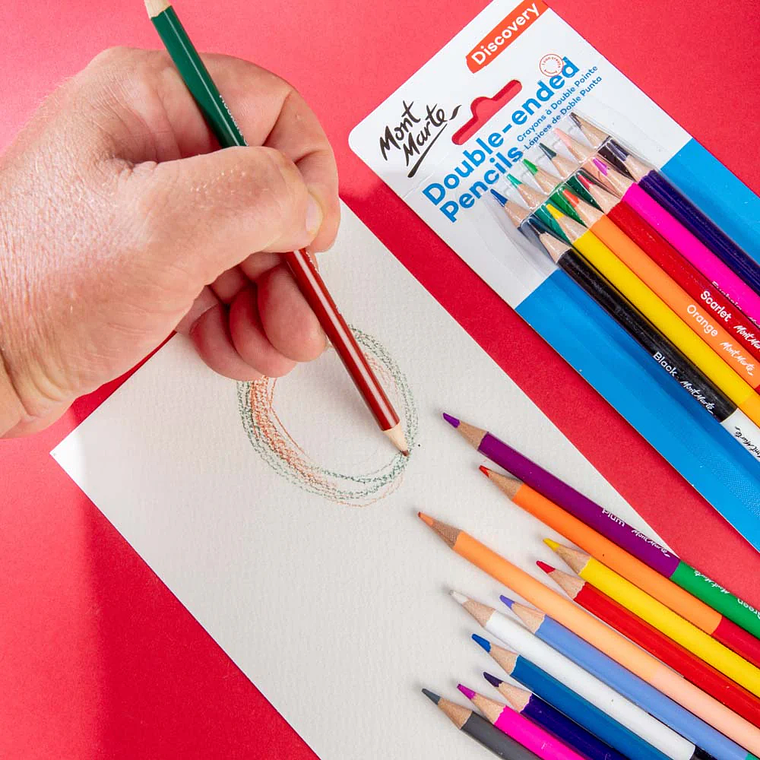 12 Lapices De Colores Doble Punta 24 Colores Mont Marte 5