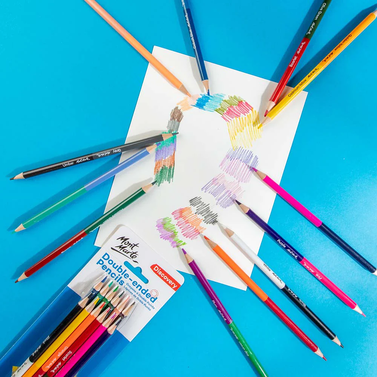 12 Lapices De Colores Doble Punta 24 Colores Mont Marte 8