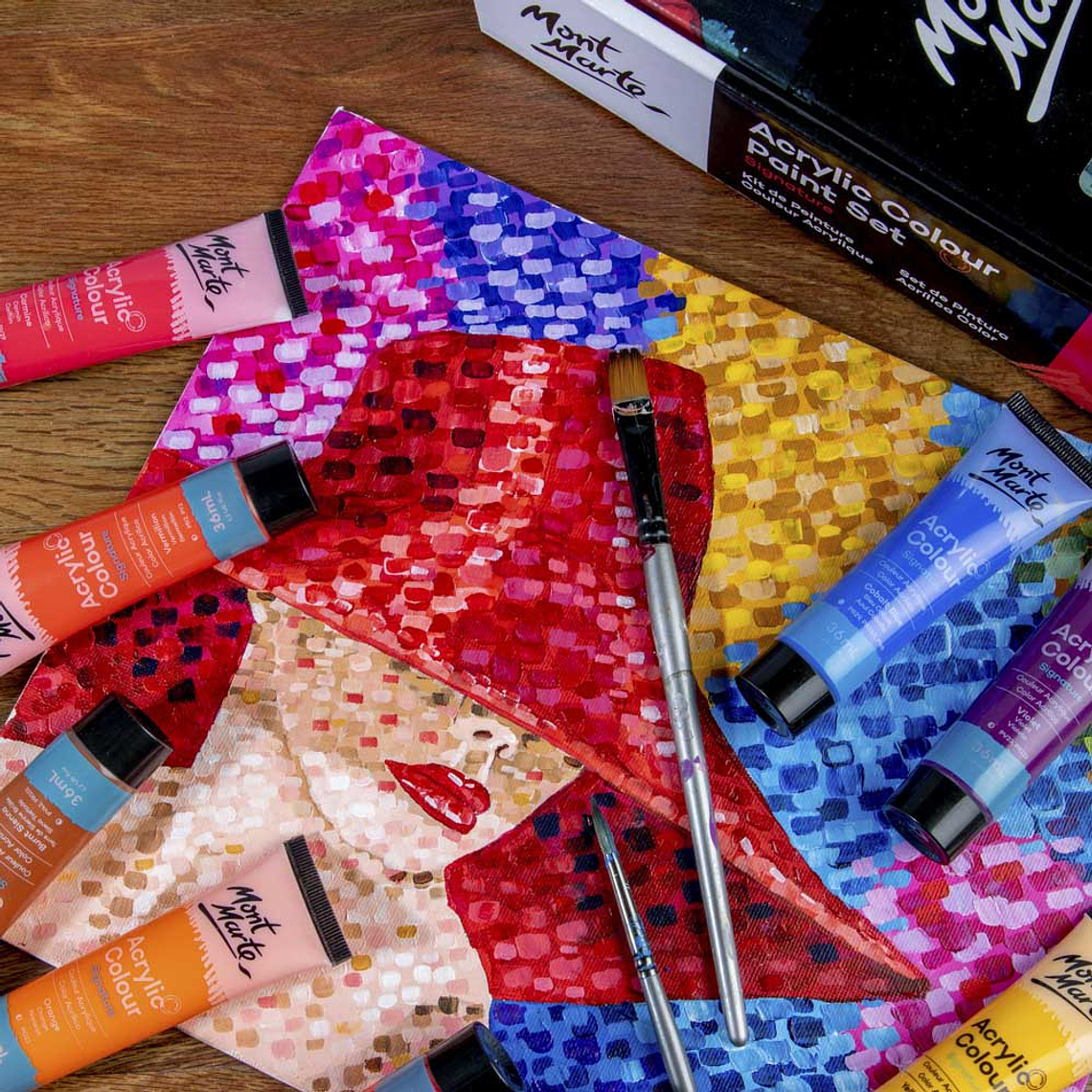 Estuche 48 Pinturas Acrílicas Mont Marte X 36 Ml 5