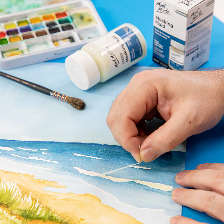 Líquido Enmascarador Para Acuarela Masking 120ml Mont Marte 4