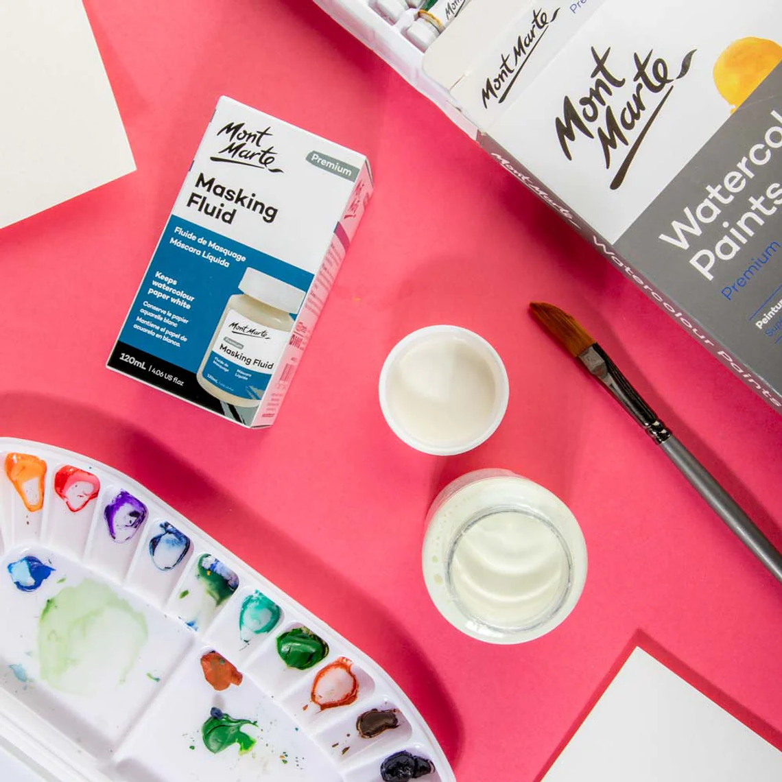 Líquido Enmascarador Para Acuarela Masking 120ml Mont Marte 8