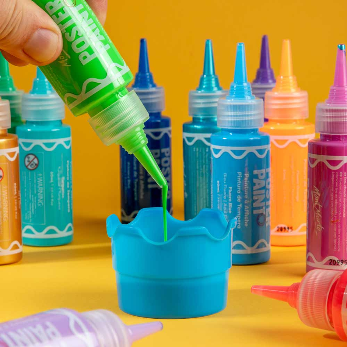 Set 24 Temperas Grandes 60 Ml Mont Marte Con Aplicador 7