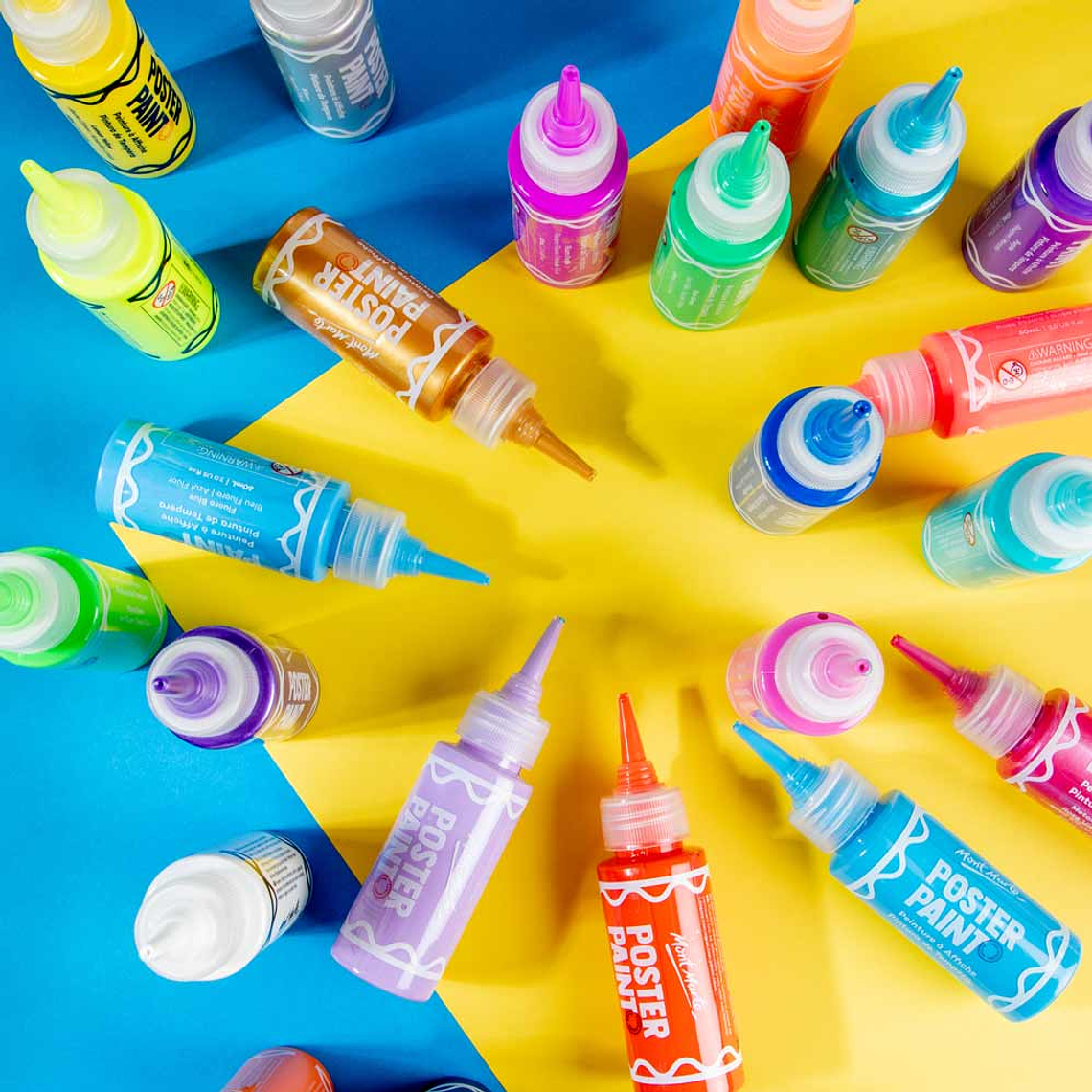 Set 24 Temperas Grandes 60 Ml Mont Marte Con Aplicador 9