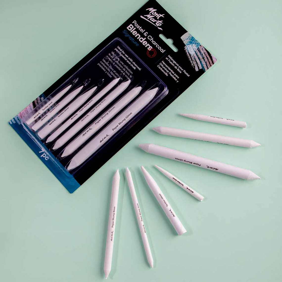 Set De 7 Lápices Difuminadores Para Dibujo Arte Mont Marte 3