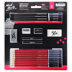 Set Para Dibujar Y Crear Bocetos O Croquis 18 Pcs Mont Marte