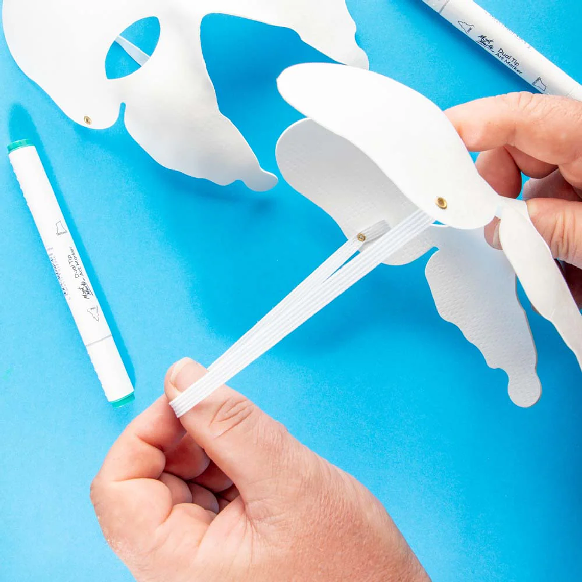 Set 4 Máscaras Fiesta Mariposa Para Pintar Mont Marte 5