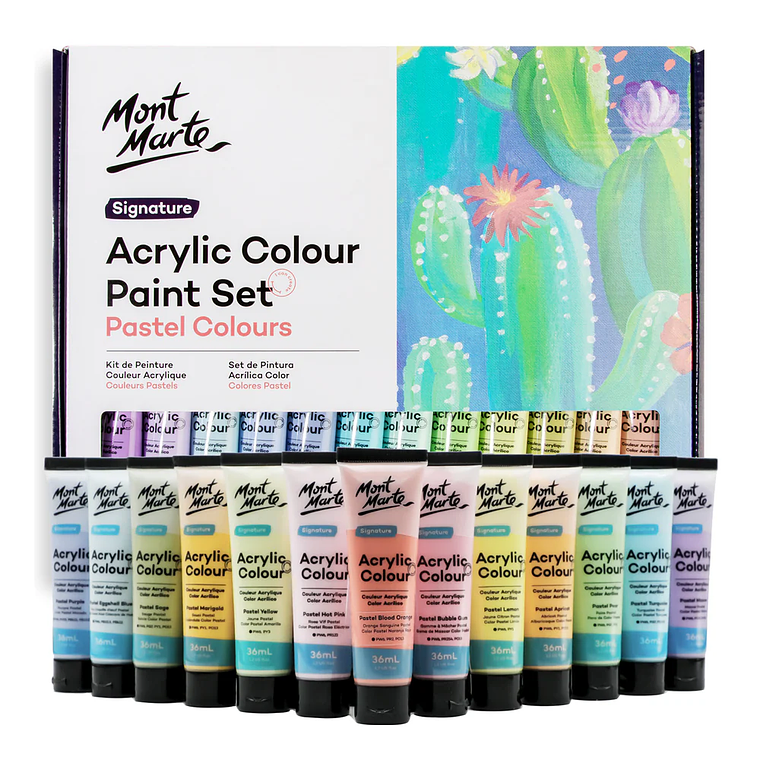 Estuche 24 Pinturas Acrílicas Mont Marte 3