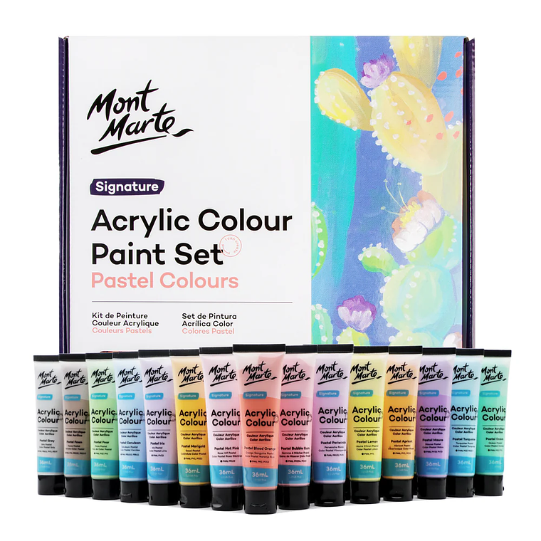 Estuche 36 Pinturas Acrílicas Mont Marte X 36ml 2