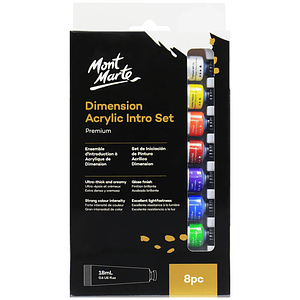 Set Inicial Pintura Acrílica Dimension Mont Marte 8un 18ml