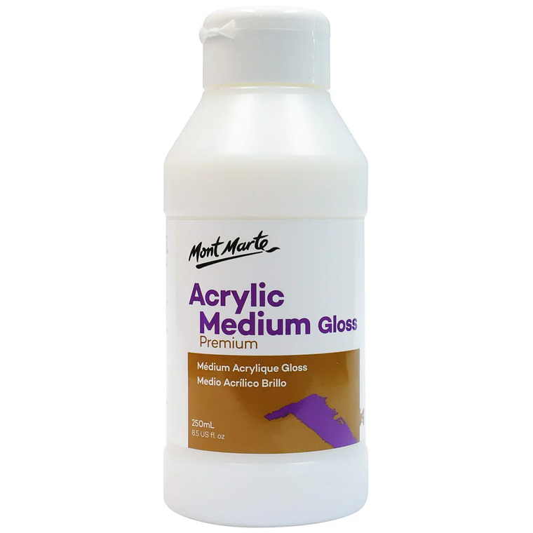 Medium Para Acrílico Brillante 250 Ml Mont Marte 1