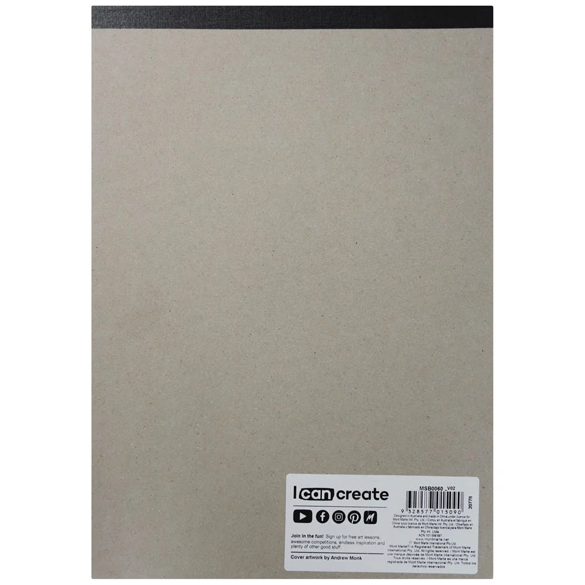 Block Dibujo Papel Negro A4 Oficio 25 Hojas 140g  Mont Marte 2