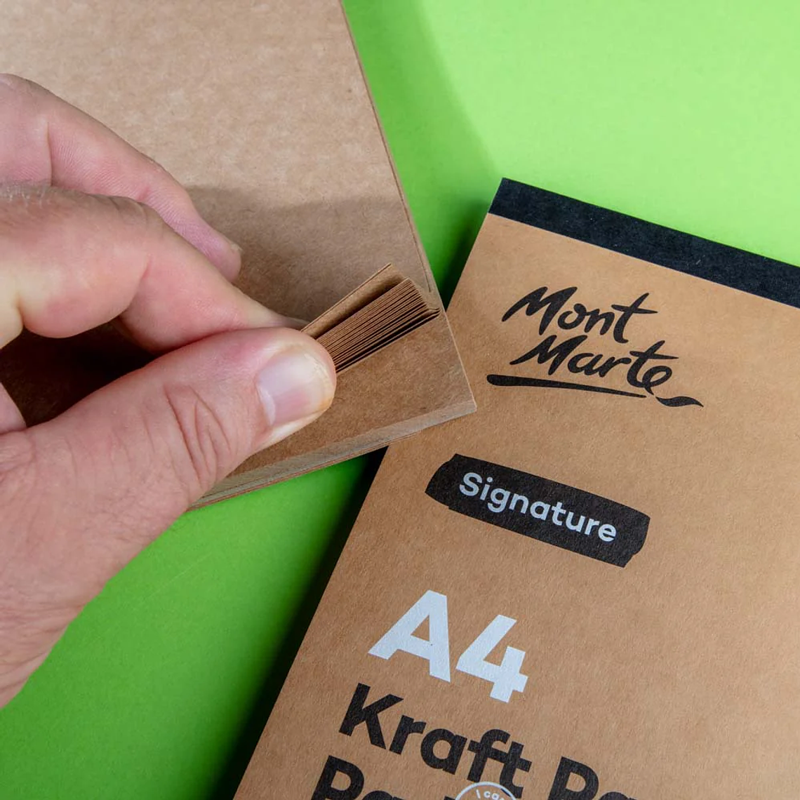 Block Dibujo Papel Kraft A4 Oficio 50 Hojas 115g Mont Marte 2