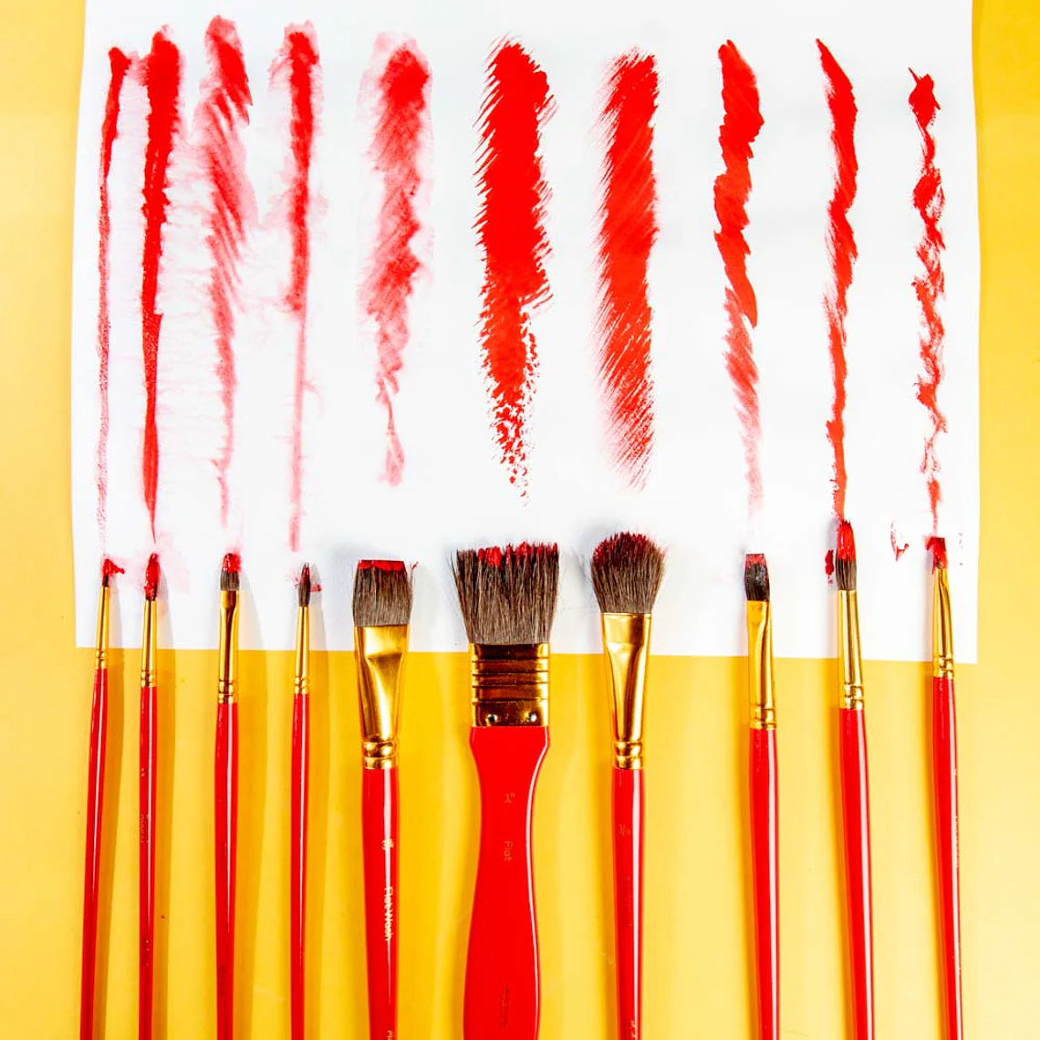 Set De 10 Pinceles Para Acuarela Con Estuche Mont Marte 4